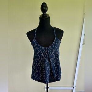 Lucy navy workout tank top with built in bra. Size small